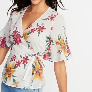 Old Navy Linen Wrap Shirt